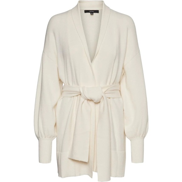 Vero Moda Sweaters - NWT Vero Moda Tabaya Shawl Neck Wrap Beige Long Cardigan Sweater